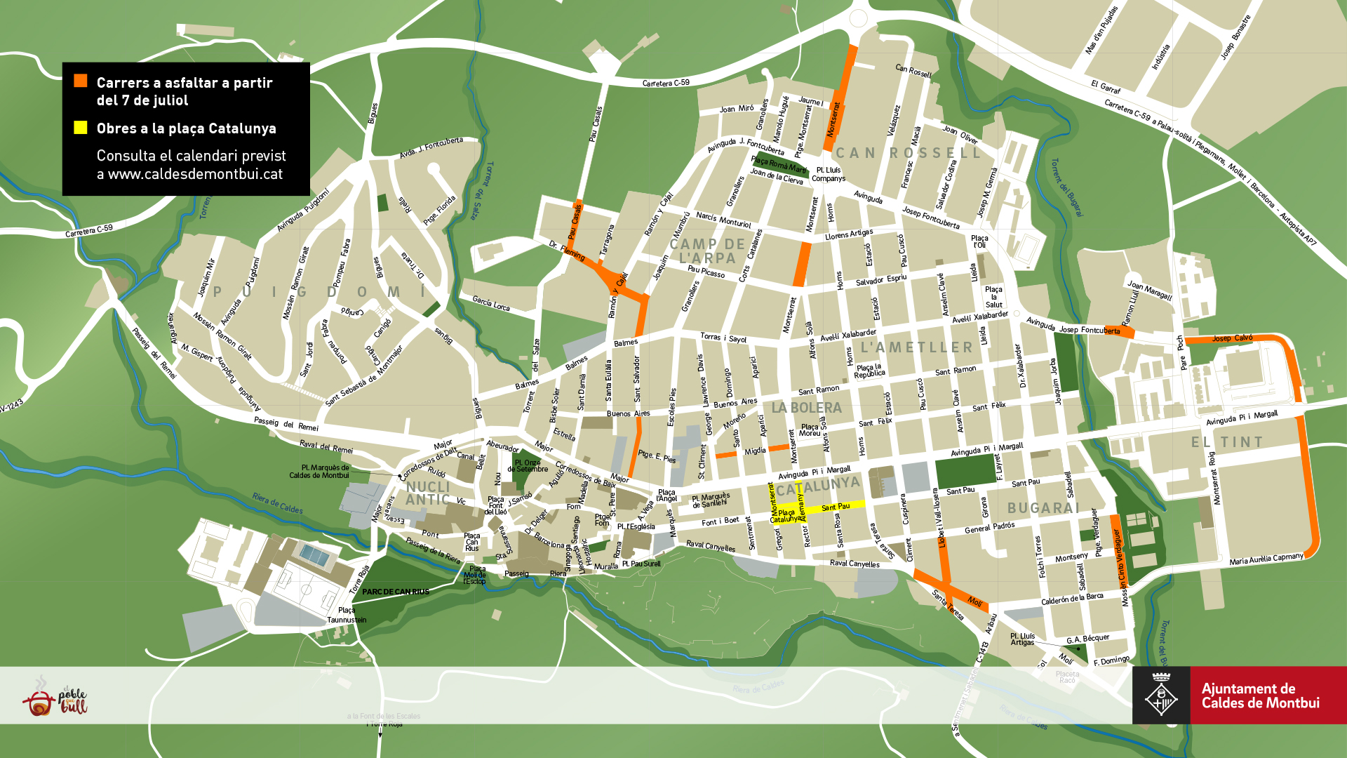 Mapa d'asfaltats del nucli urbà